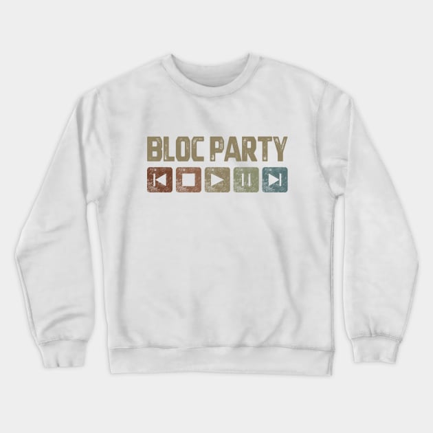 Bloc Party Control Button Crewneck Sweatshirt by besomethingelse